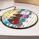 True Friendship Is A Journey Without An End - Personalized Stained Glass Window Hanging Suncatcher