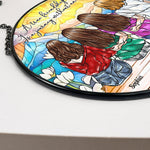 True Friendship Is A Journey Without An End - Personalized Stained Glass Window Hanging Suncatcher