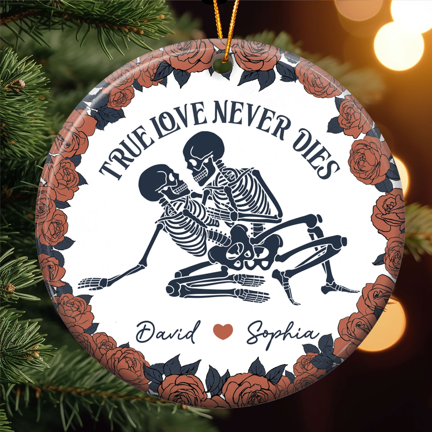 True Love Never Dies - Personalized Ceramic Ornament