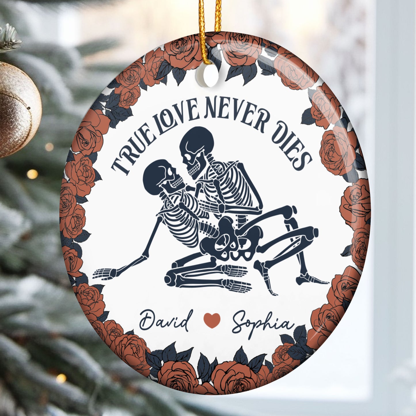 True Love Never Dies - Personalized Ceramic Ornament