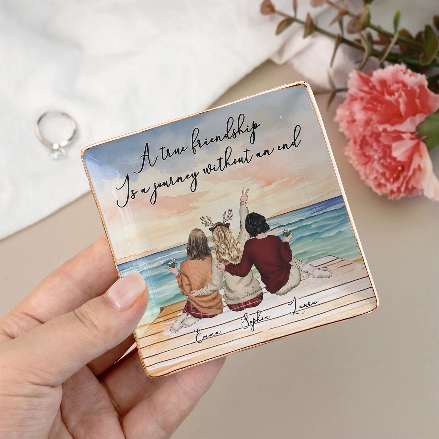 A Journey Without An End - Personalized Jewelry Dish