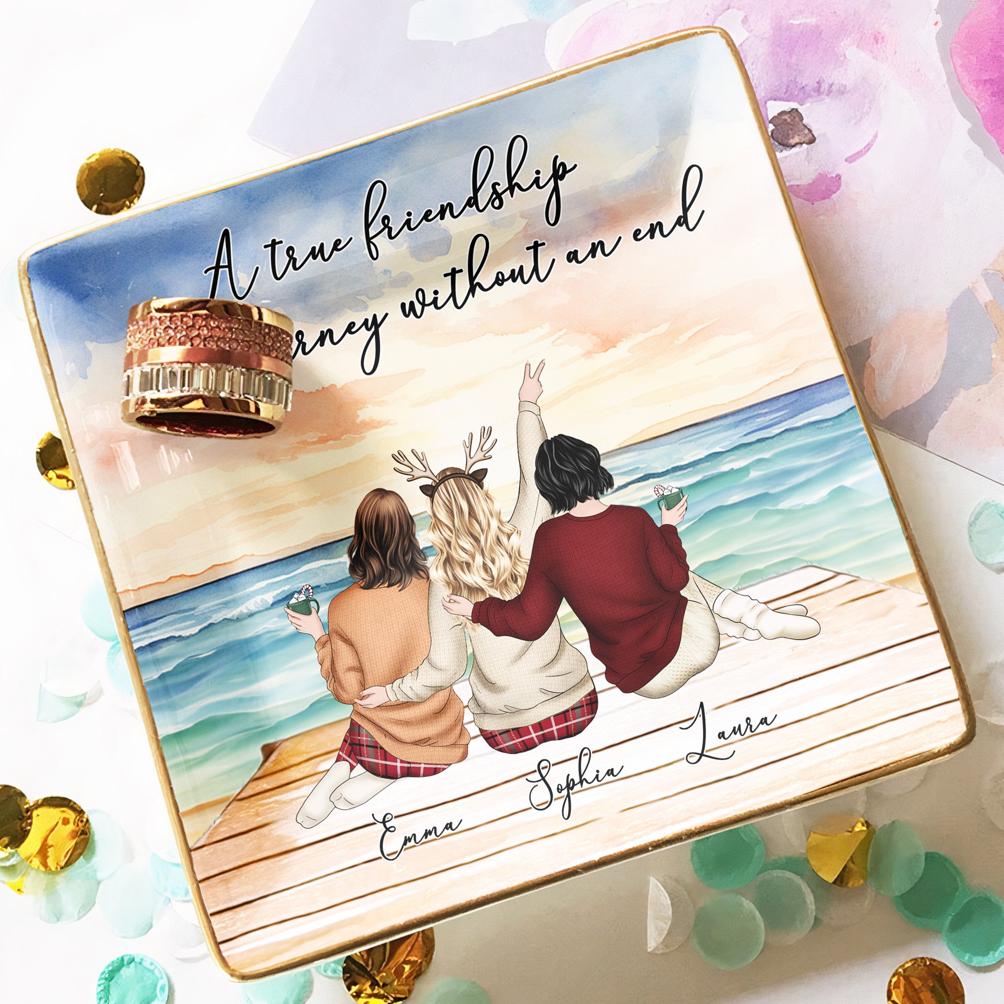 A Journey Without An End - Personalized Jewelry Dish