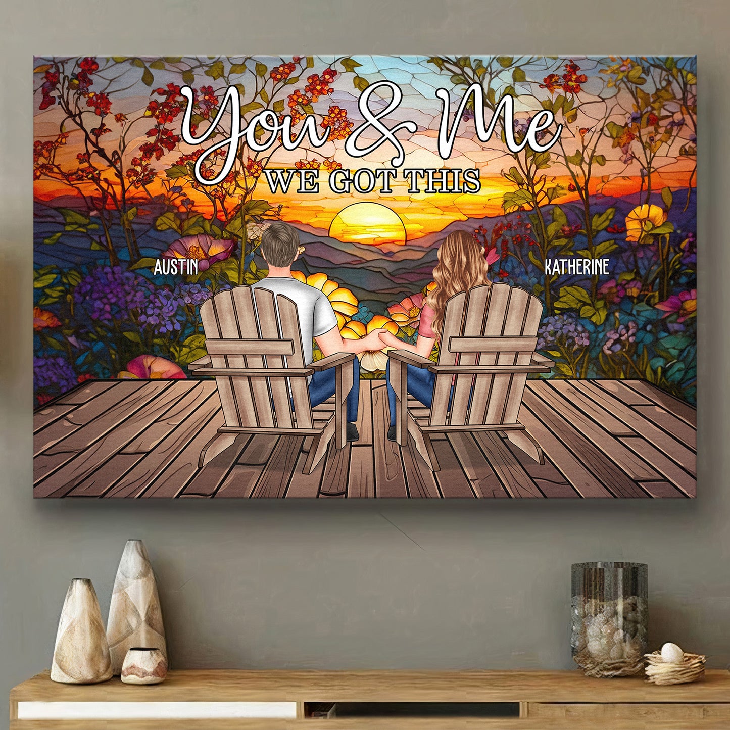 Turn Your Love Into Art You & Me We Got This - Personalized Wrapped Canvas