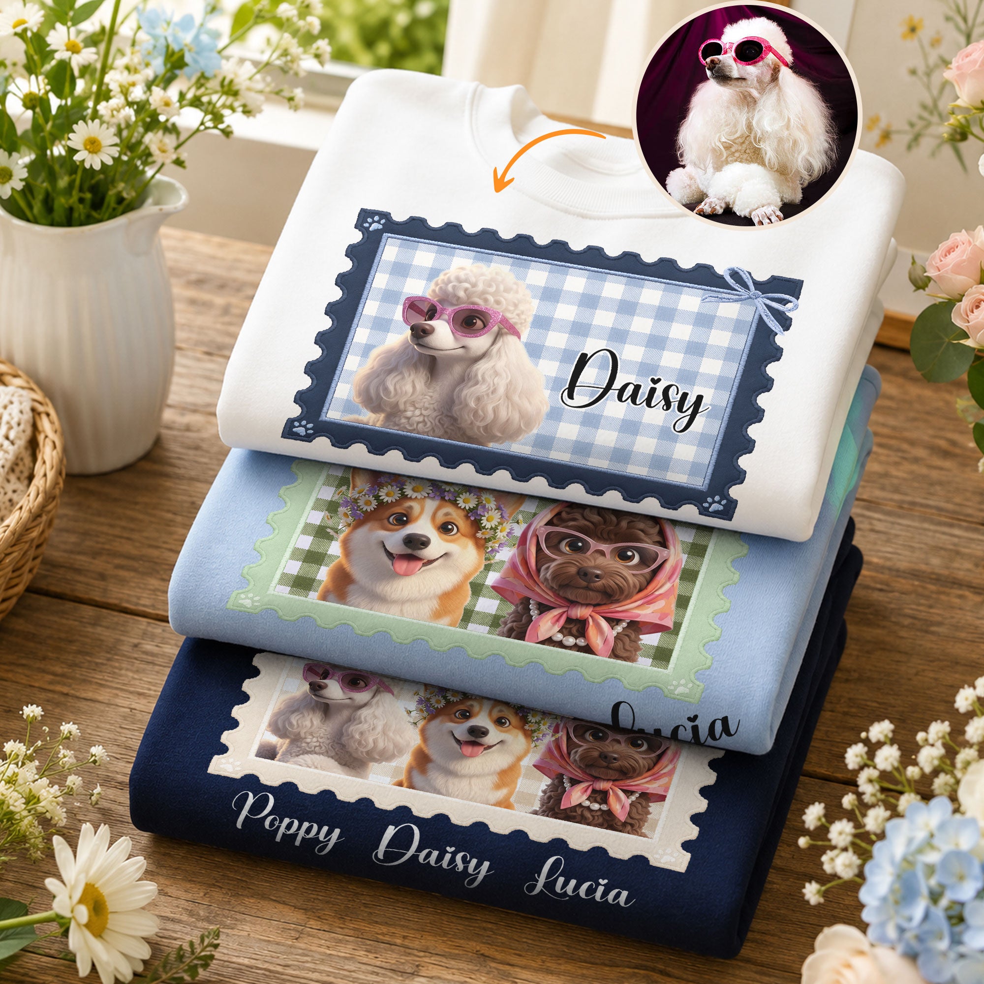 Turn Your Pet Photo Into Cartoon - For Dog Mom, Cat Mom - Personalized Shirt