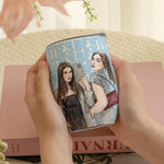 Turn Your Photo Into Watercolor Art - Best B*Tches Friendship Gifts - Personalized Wine Tumbler
