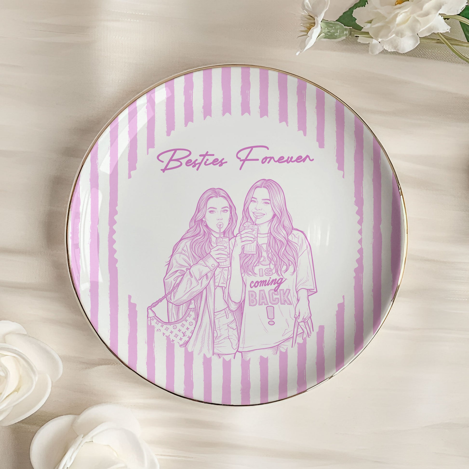 Turn-Photo-Into-Art-&-Custom-Friendship-Quote-Stripe-Vintage-Cottage-Personalized-Jewelry-Dish-3