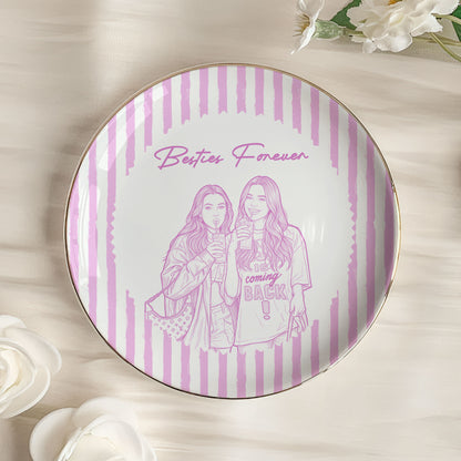 Turn-Photo-Into-Art-&-Custom-Friendship-Quote-Stripe-Vintage-Cottage-Personalized-Jewelry-Dish-3