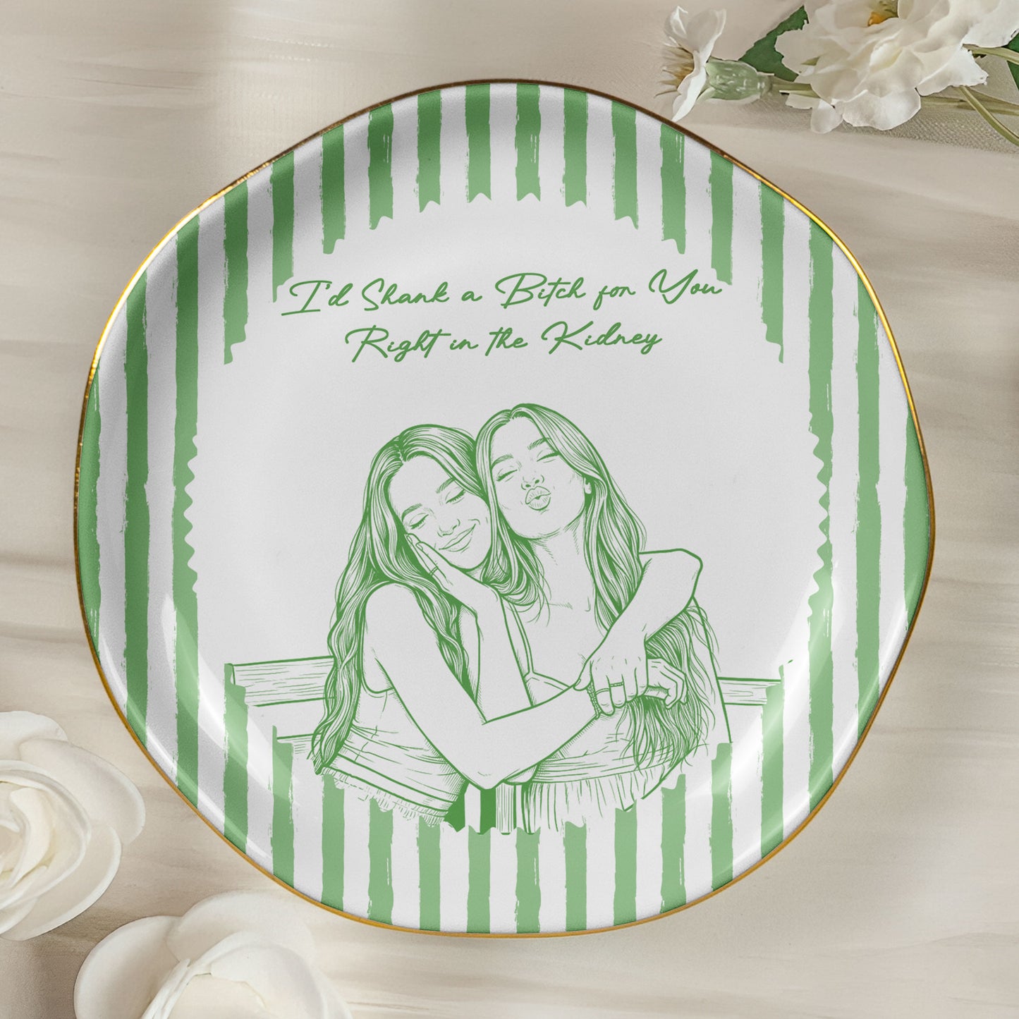 Turn-Photo-Into-Art-&-Custom-Friendship-Quote-Stripe-Vintage-Cottage-Personalized-Jewelry-Dish-5