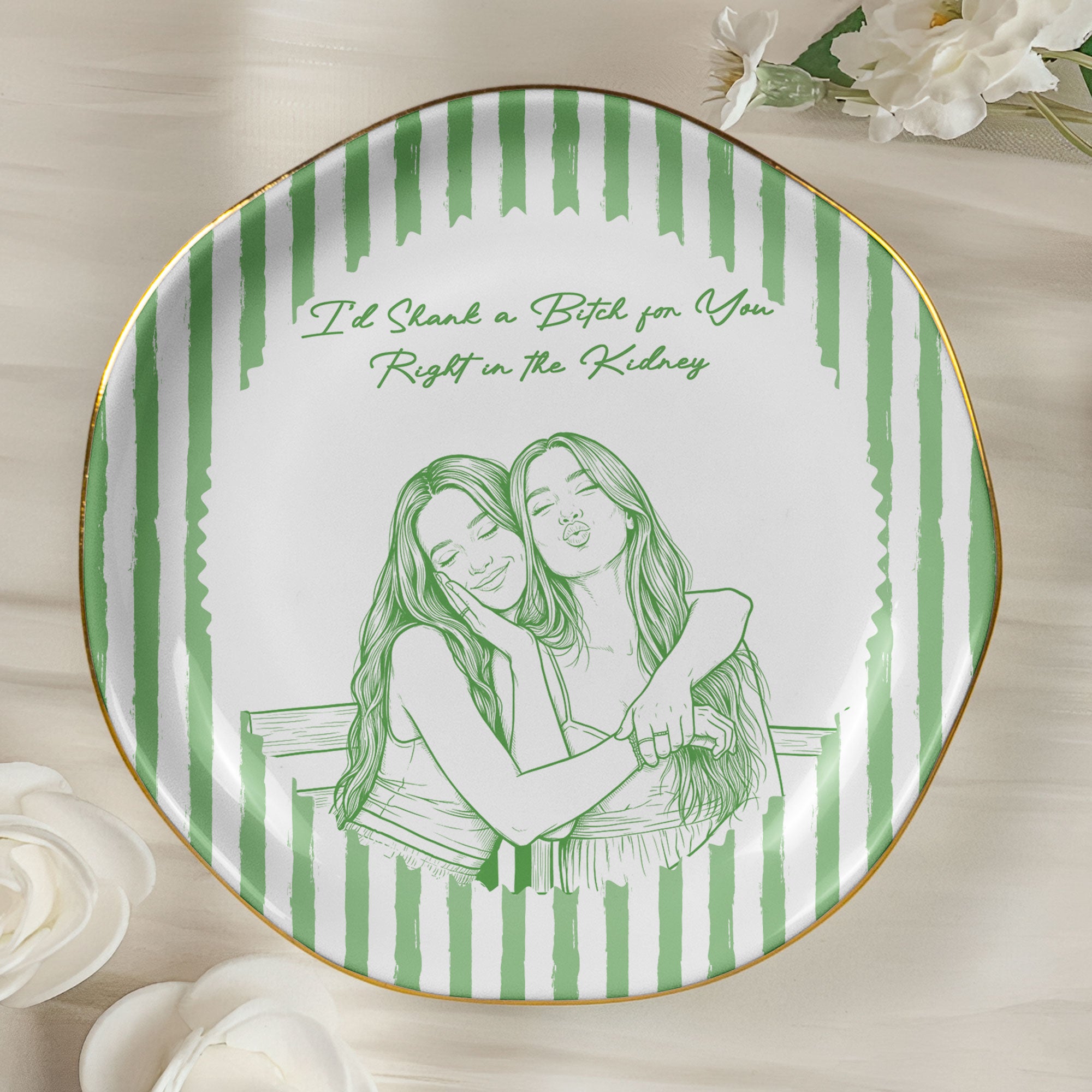 Turn-Photo-Into-Art-&-Custom-Friendship-Quote-Stripe-Vintage-Cottage-Personalized-Jewelry-Dish-5