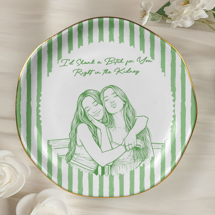 Turn-Photo-Into-Art-&-Custom-Friendship-Quote-Stripe-Vintage-Cottage-Personalized-Jewelry-Dish-5