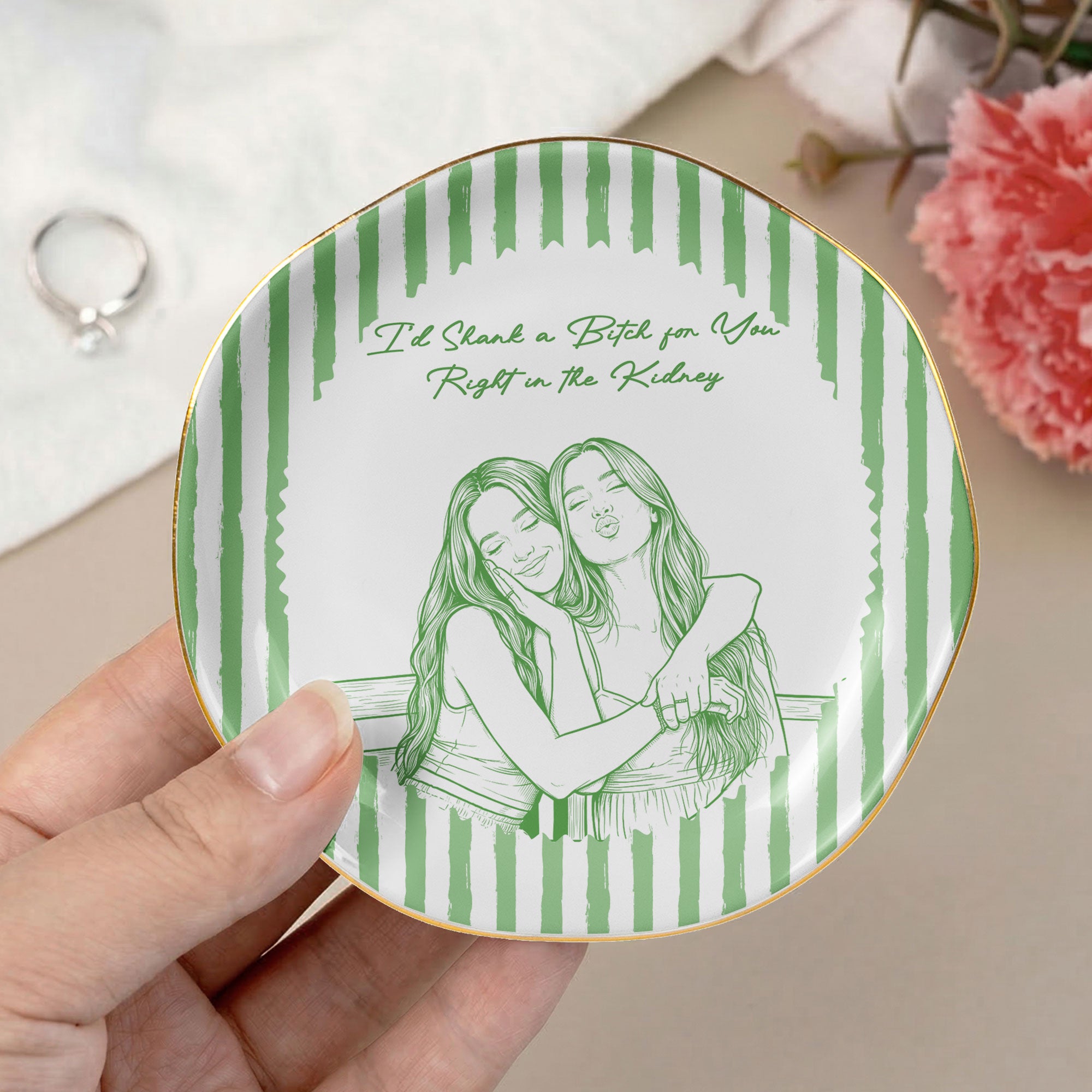 Turn-Photo-Into-Art-&-Custom-Friendship-Quote-Stripe-Vintage-Cottage-Personalized-Jewelry-Dish-7