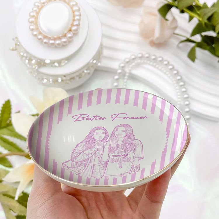Turn-Photo-Into-Art-&-Custom-Friendship-Quote-Stripe-Vintage-Cottage-Personalized-Jewelry-Dish-8