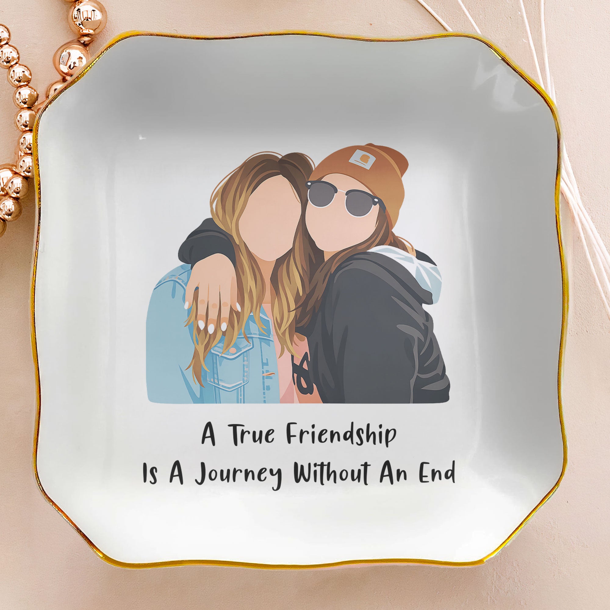 Turn-Photo-Into-Drawing-Best-Friend-Gifts,-Friendship-Thank-You-Gift-Personalized-Jewelry-Dish-4
