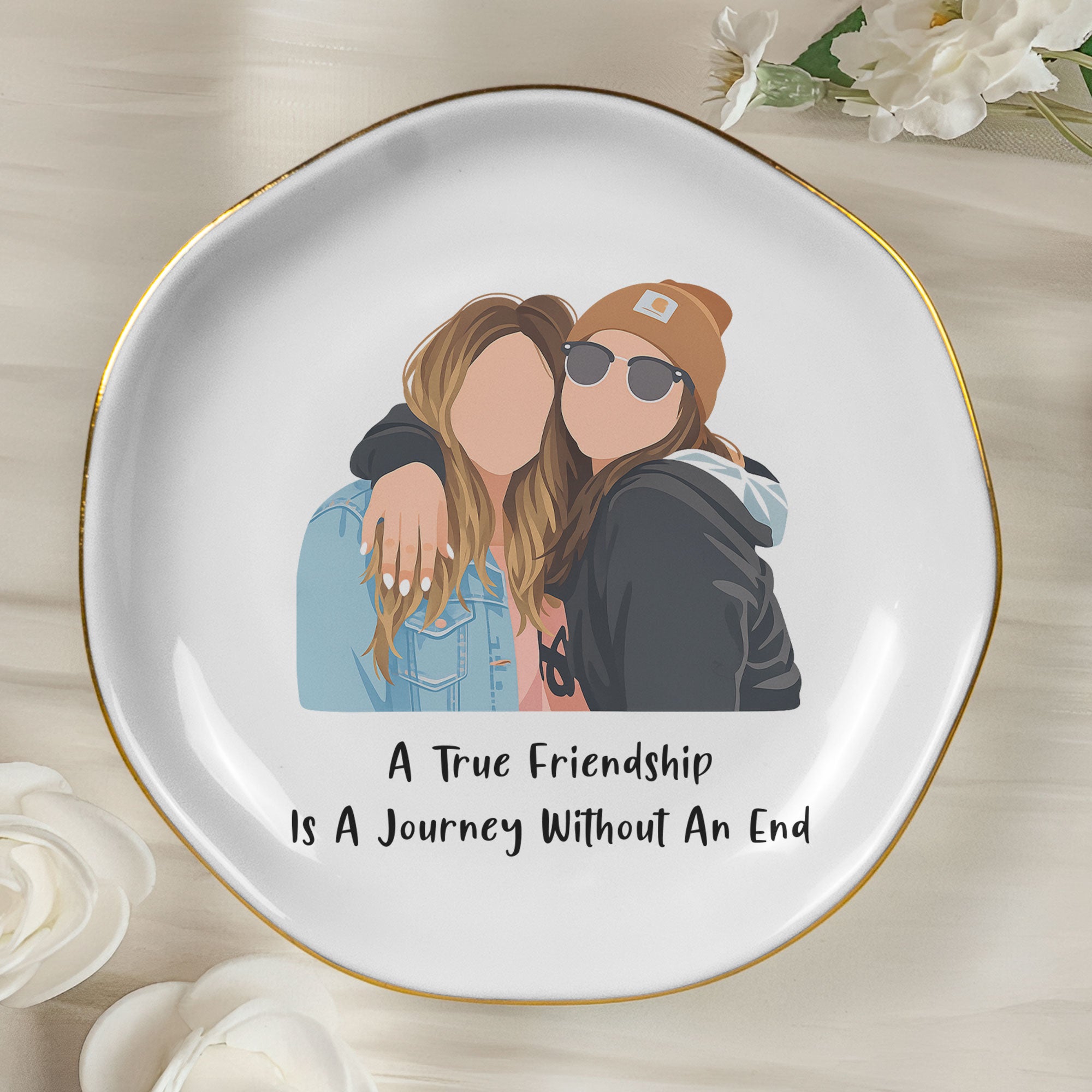 Turn-Photo-Into-Drawing-Best-Friend-Gifts,-Friendship-Thank-You-Gift-Personalized-Jewelry-Dish-6