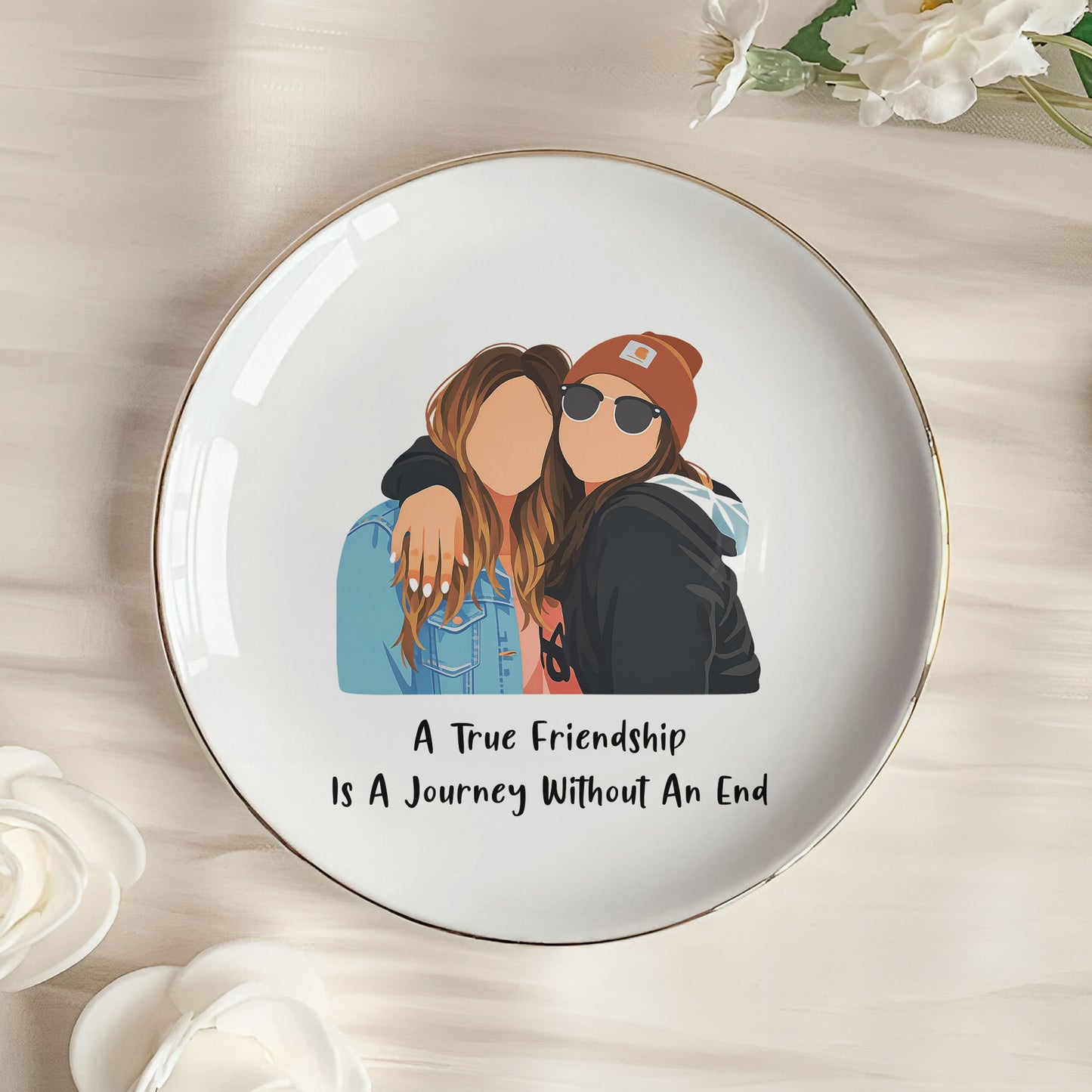 Turn-Photo-Into-Drawing-Best-Friend-Gifts,-Friendship-Thank-You-Gift-Personalized-Jewelry-Dish-8