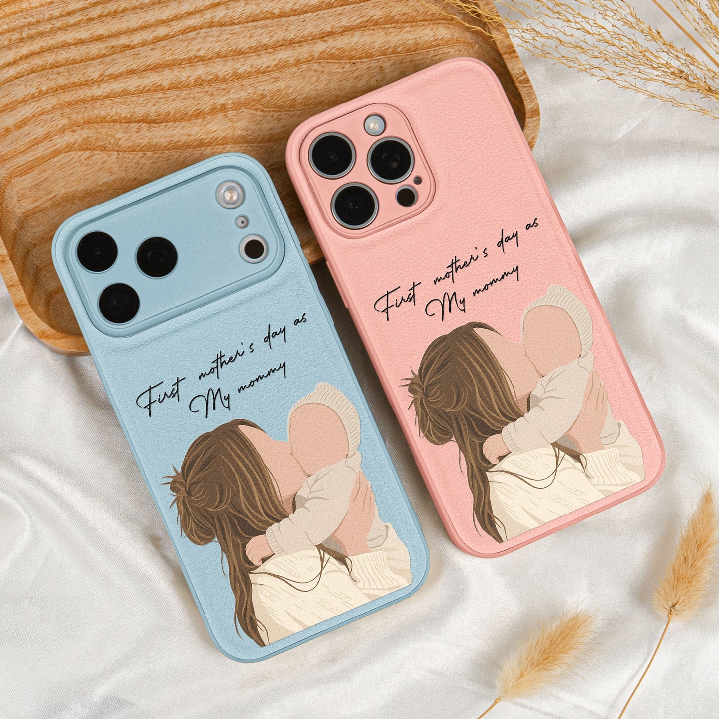 Turn-Photo-Into-Faceless-Art-For-Mom,-Daughter,-1st-Mother's-Day-Gift-Personalized-Phone-Case-3