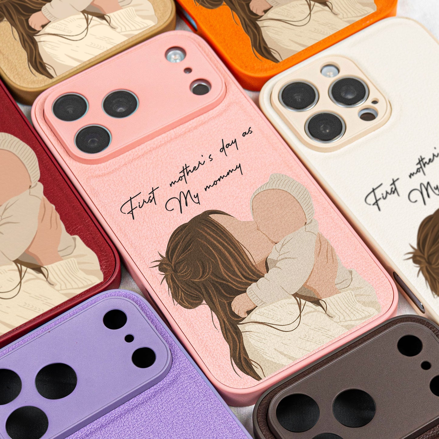 Turn-Photo-Into-Faceless-Art-For-Mom,-Daughter,-1st-Mother's-Day-Gift-Personalized-Phone-Case-4
