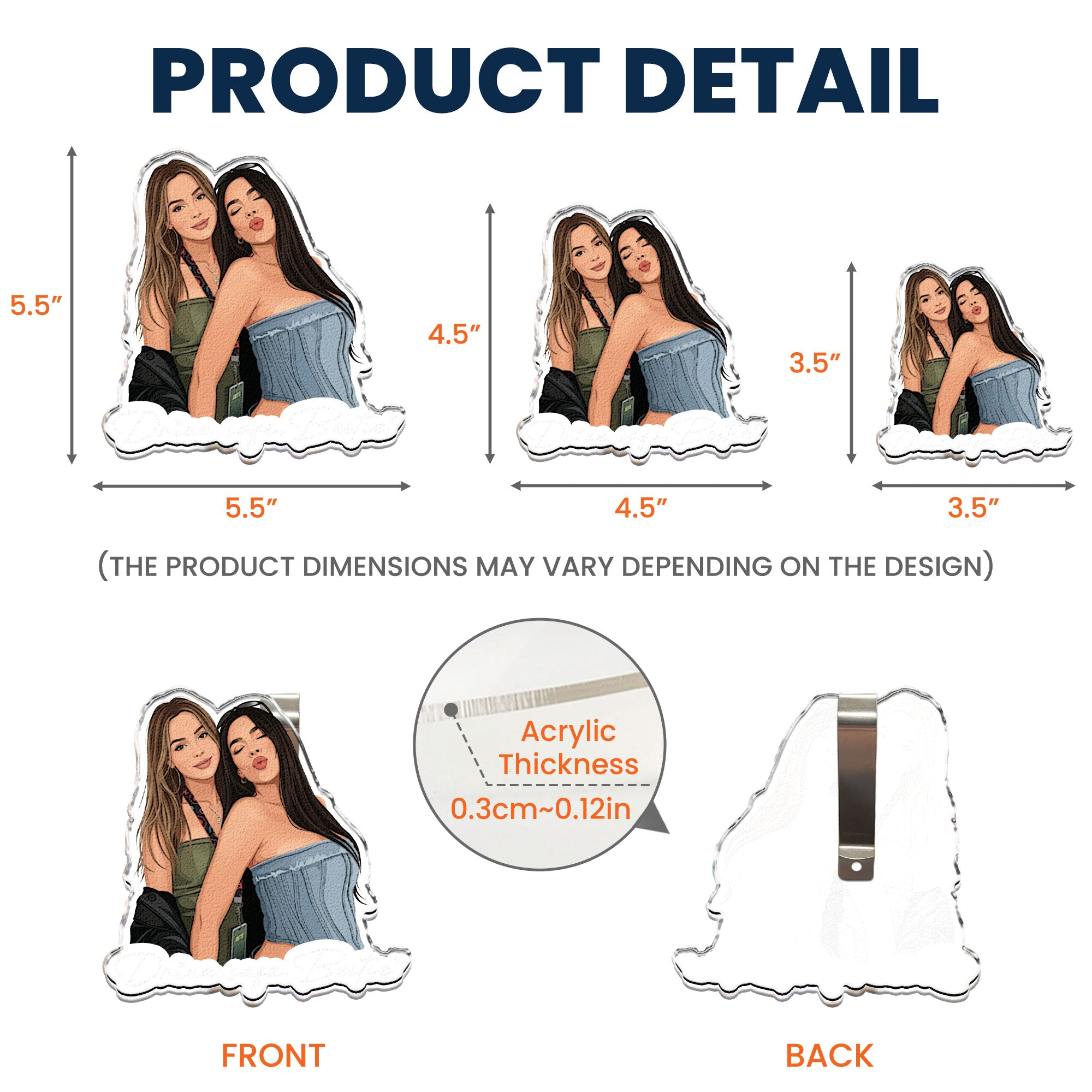 Turn-Your-Photo-Into-Art-Besties-Forever,-Friendship-Thank-You-Gift-Personalized-Car-Visor-Clip-5