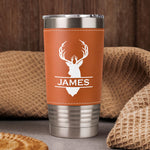 Turns Out I Like You A Lot More - Fun Gift For Him - Personalized 20oz Leather Wrapped Tumbler