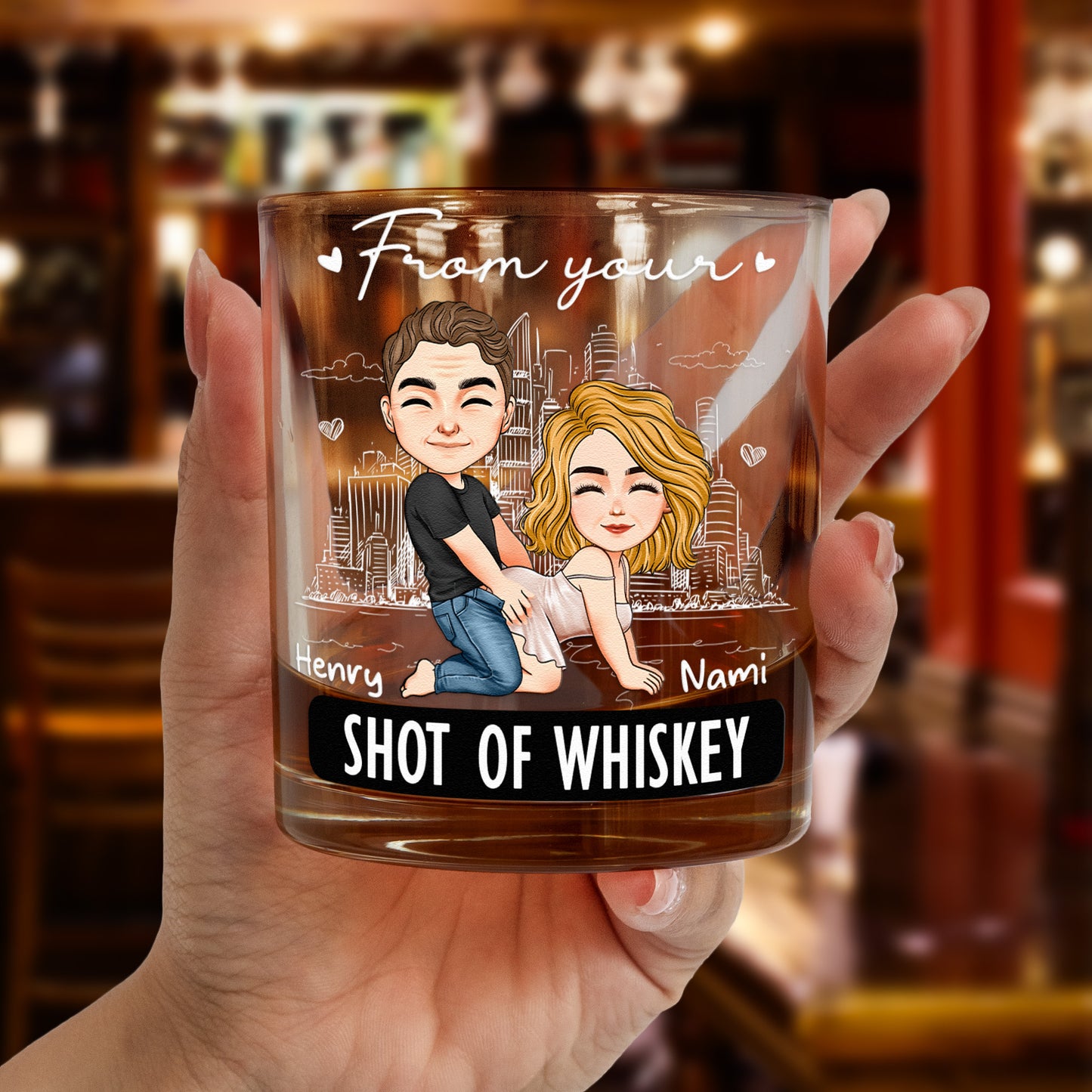 Turns Out I Like You A Lot Valentine's Day Anniversary Gift For Him - Personalized Whiskey Glass