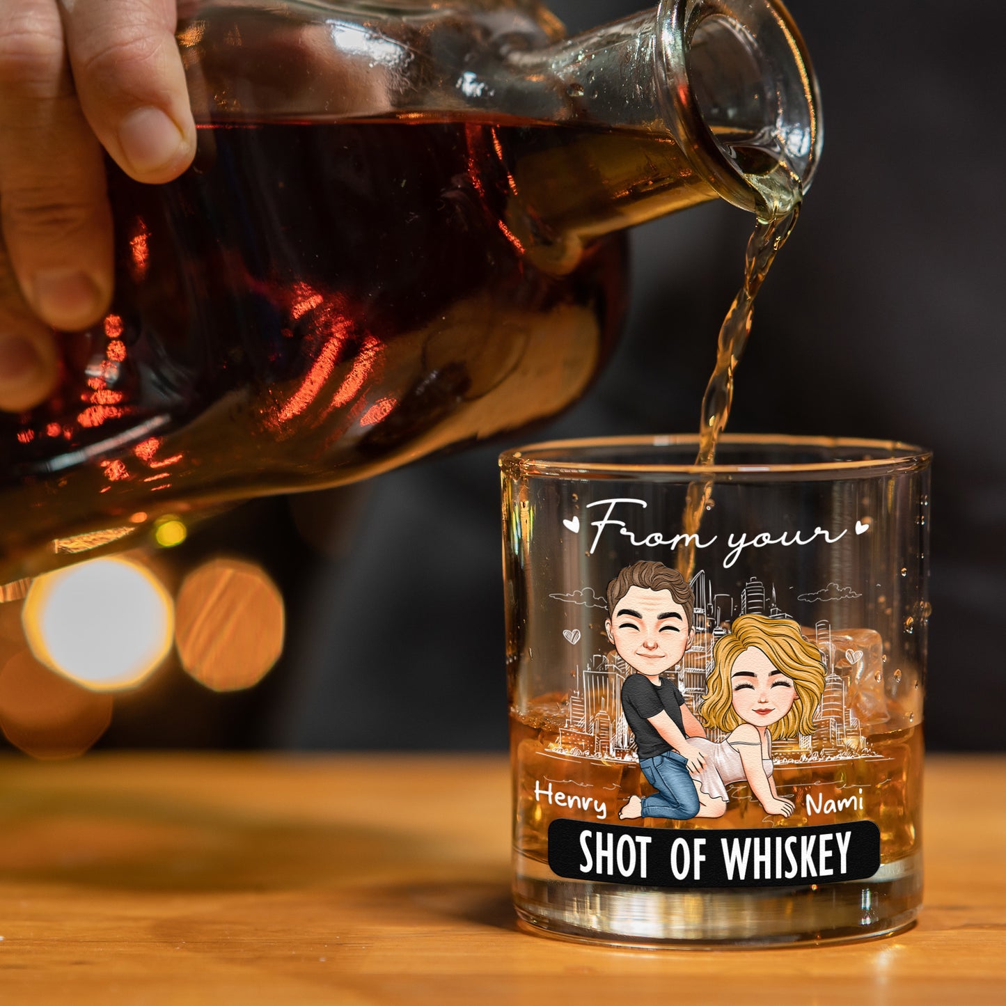Turns Out I Like You A Lot Valentine's Day Anniversary Gift For Him - Personalized Whiskey Glass