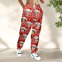 Ugly Pattern Custom Photo Family - Personalized Photo Sweatpants