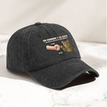 Un Hombre Y Su Gato - Gorra Personalizada De Mezclilla Desgastada