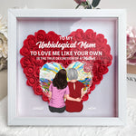 Unbiological Mom - Personalized Flower Shadow Box