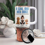 Unbreakable Bond Of A Girl & Her Dogs - Personalized 40oz Tumbler With Straw - Gift For Daughter