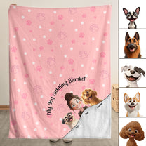 My Dog Cuddling Blanket - Personalized Blanket