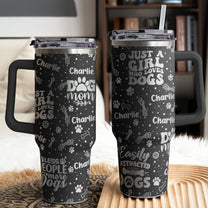 Unbreakable Bond Of A Girl & Her Dogs - Personalized Engraved 40oz Tumbler