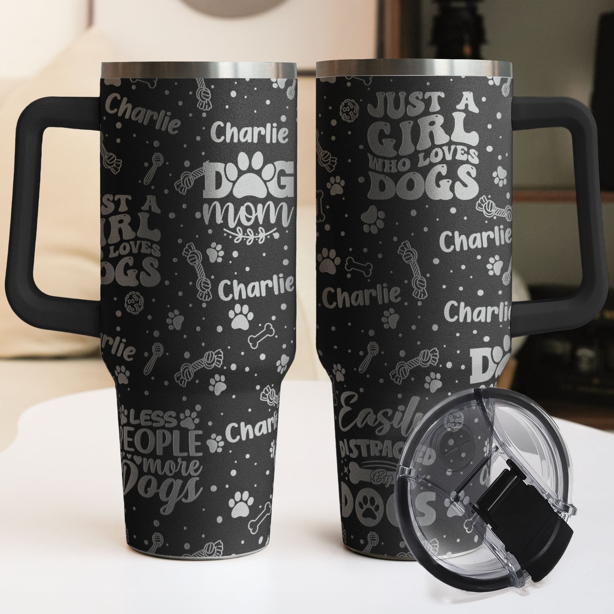 Unbreakable Bond Of A Girl & Her Dogs - Personalized 40oz Tumbler