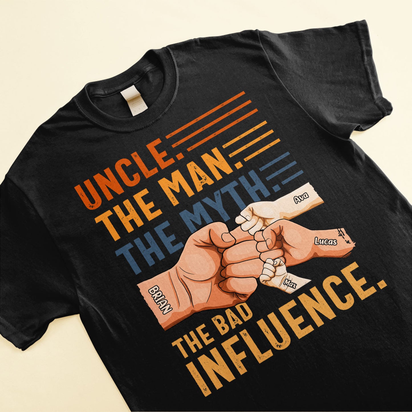 Uncle The Man The Myth The Bad Influence - Personalized Shirt