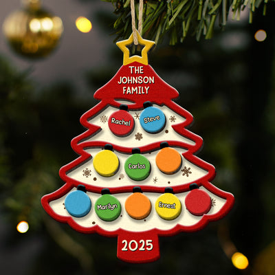 Under The Tree With Love - Personalized Wooden Ornament