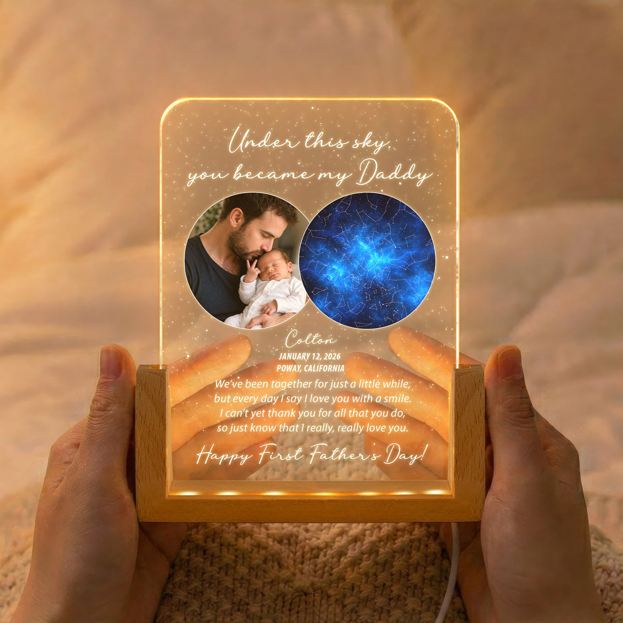 Under-This-Sky-You-Became-My-Daddy-Custom-Star-Map-1st-Father's-Day-For-New-Dad,-Husband,-Son-Personalized-Night-Light-2