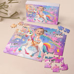 Unicorn Princess - Board Game For Kids, Little Girls, Daughters - Personalized Photo Jigsaw Puzzle