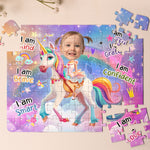 Unicorn Princess - Board Game For Kids, Little Girls, Daughters - Personalized Photo Jigsaw Puzzle