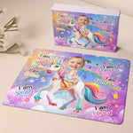 Unicorn Princess - Board Game For Kids, Little Girls, Daughters - Personalized Photo Jigsaw Puzzle