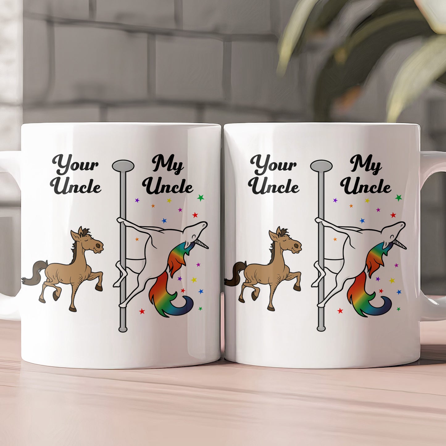 Unicorn Uncle Aunt Funny Gift - Personalized Mug