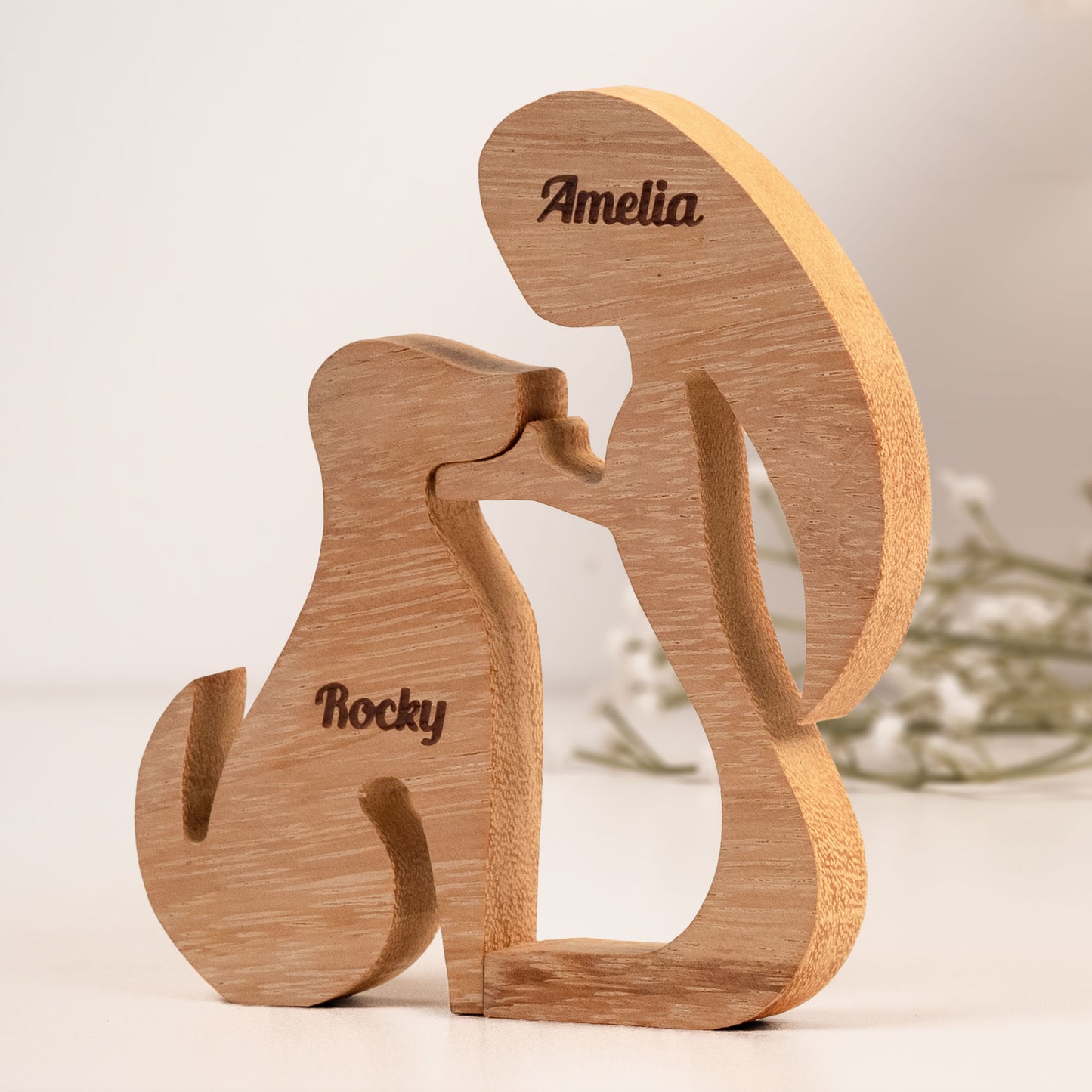 Unique Gift For Dog Lovers - Personalized Wood Sculpture