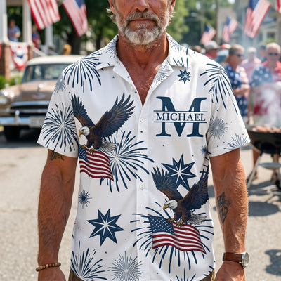 United States 250 Anniversary Eagle Usa Flag - Personalized Hawaiian Shirt