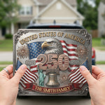 United-States-Of-America-250Th-Anniversary-Faux-Pattern-Personalized-Bumper-Sticker-2