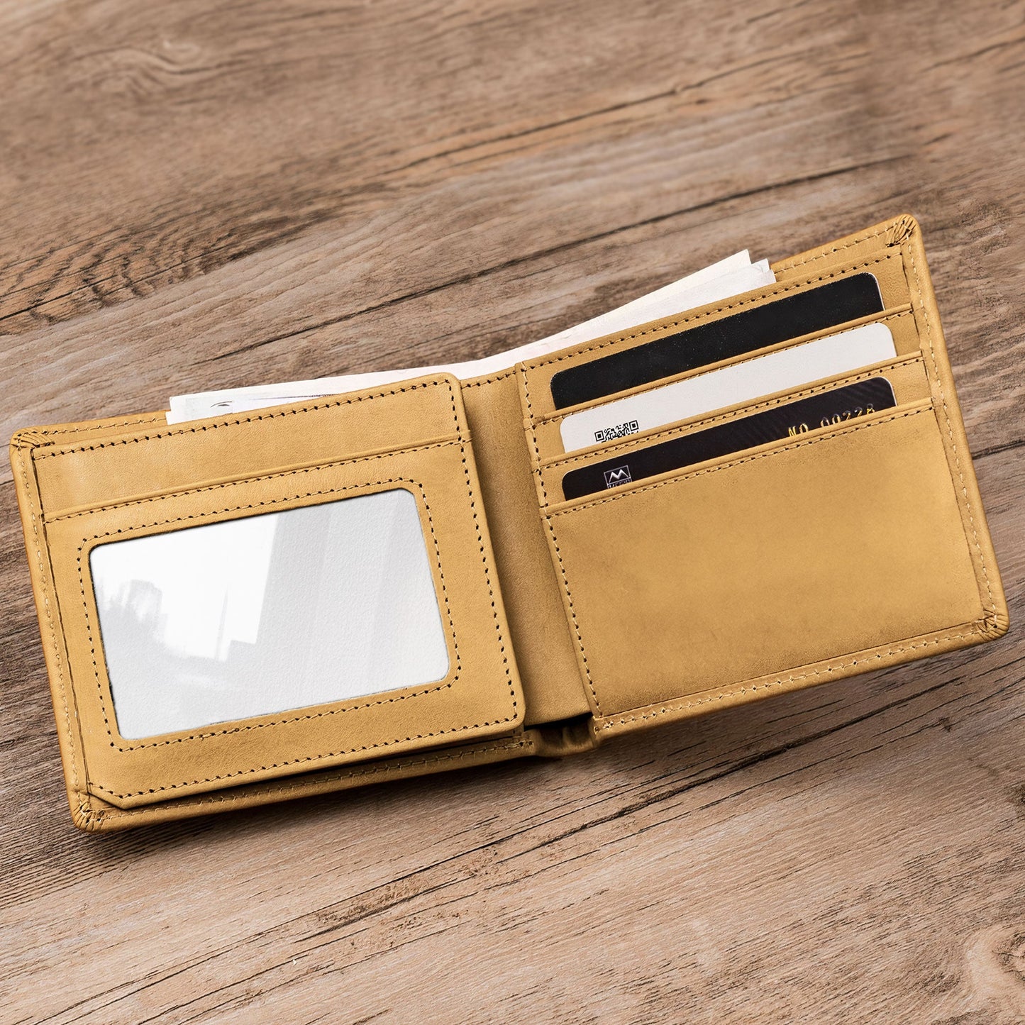 Until I Can Cuddle Up With You From Bump - Personalized Photo Leather Wallet