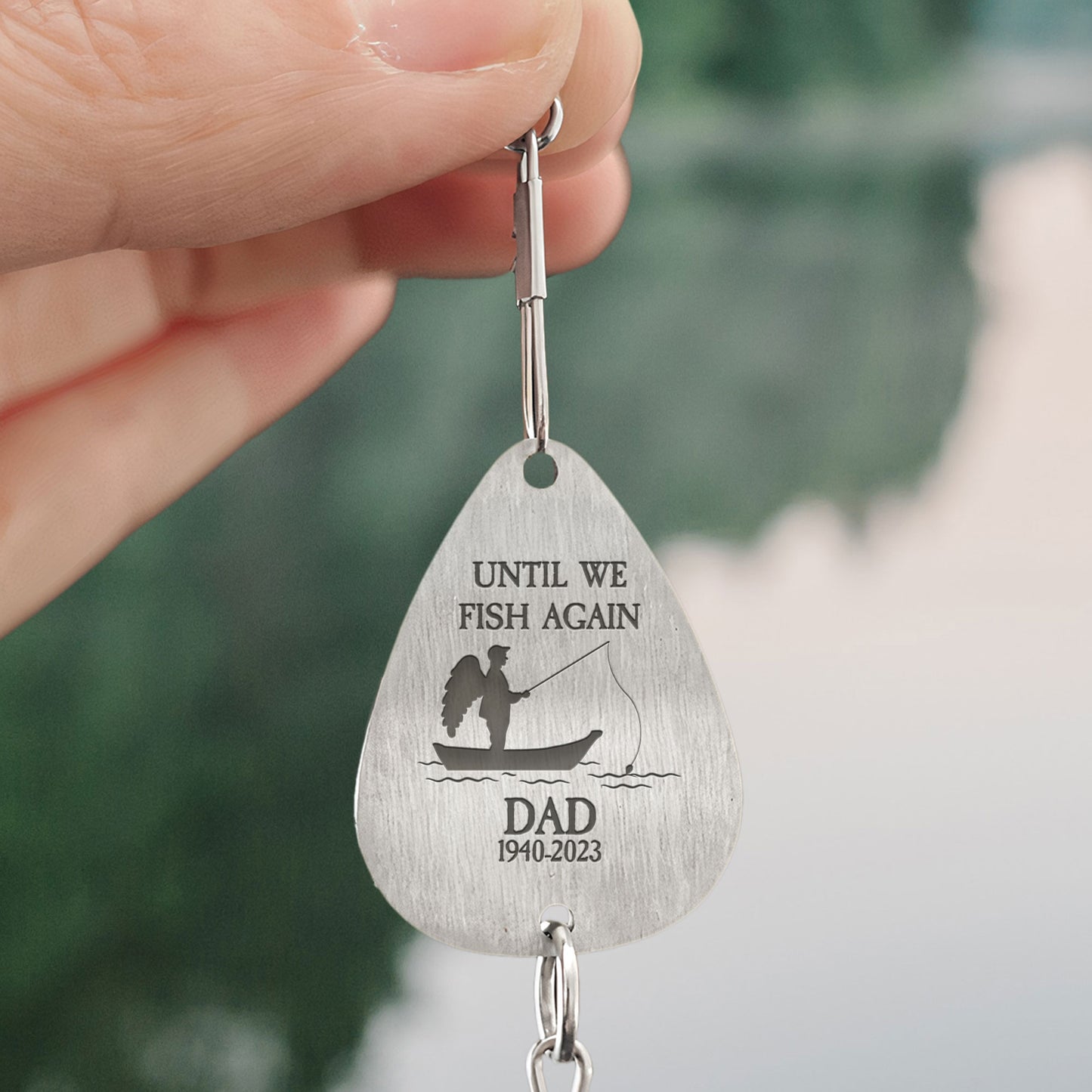 Until We Fish Again - Personalized Fishing Lure Keychain