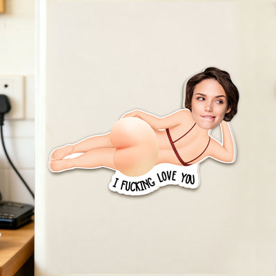 Upload Face - 3D Funny Squishy Gift For Him, Husband, Boyfriend - Personalized Fridge Magnet