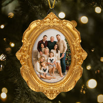 Upload Photo For Family, Siblings, Friends, Pet Lovers - Personalized Vintage Picture Frame Ornament