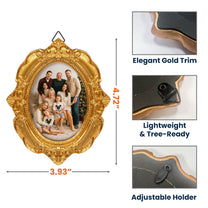 Upload Photo For Family, Siblings, Friends, Pet Lovers - Personalized Vintage Picture Frame Ornament