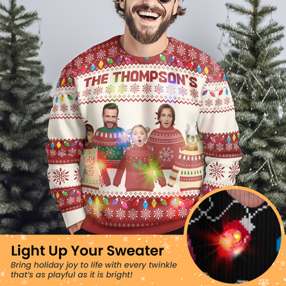 Custom Face Funny Silly Family, Friends, Co-Workers - Personalized Ugly Sweater