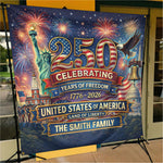 Usa 250th Anniversary Backdrop Semiquincentennial 1776-2026 - Personalized Backdrop