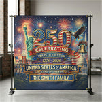 Usa 250th Anniversary Backdrop Semiquincentennial 1776-2026 - Personalized Backdrop